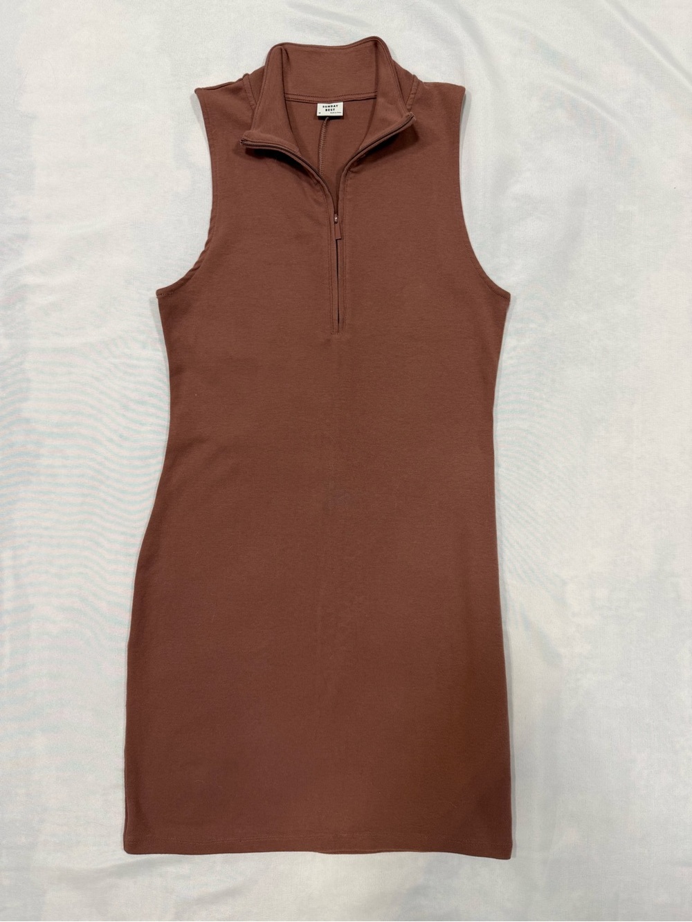 Sunday Best Sleeveless Zip-Front Mini Dress